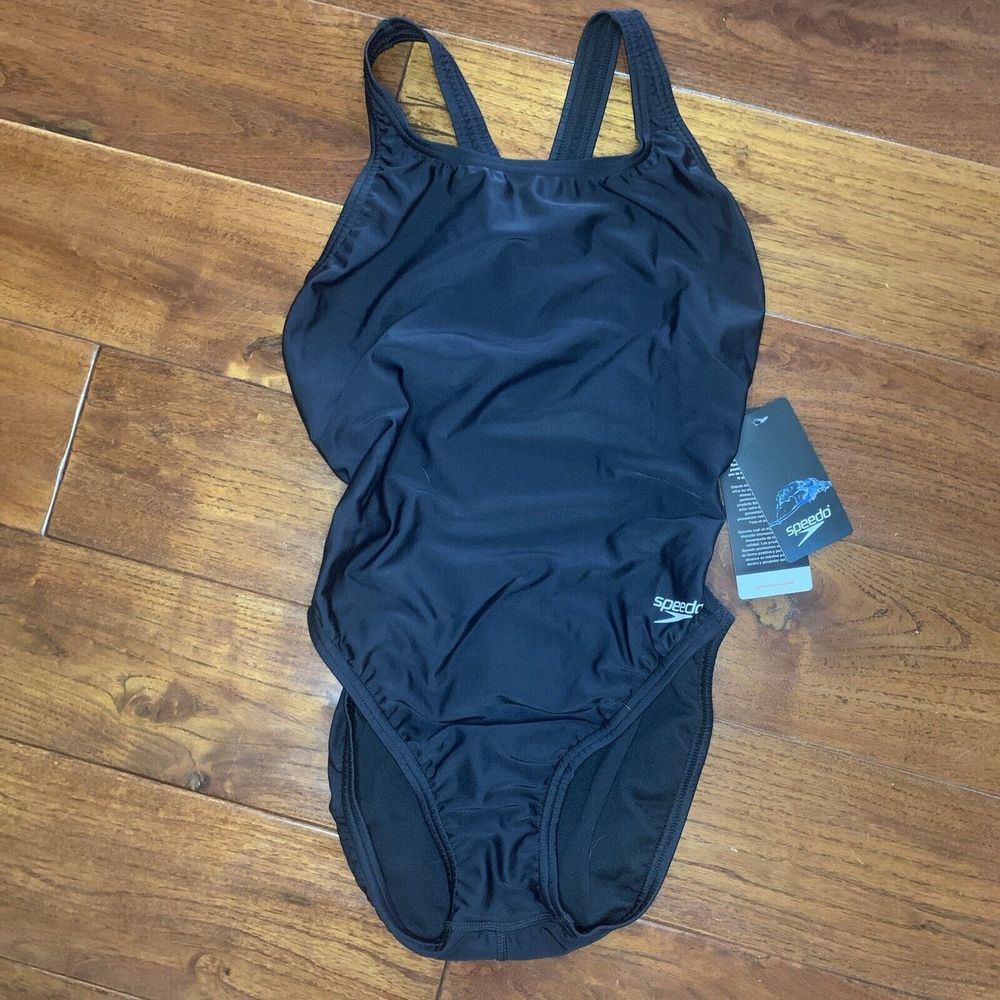 SPEEDO PRO LT Super Pro Team Back Solid One Piece Swimsuit Size 8/34 NEW $49.50